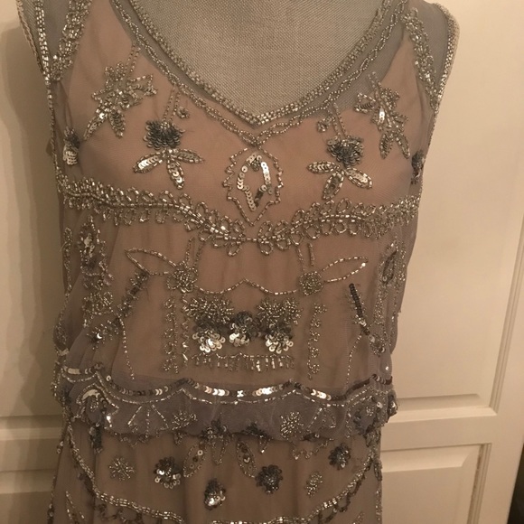 Adrienne Papell Beaded Blouson Evening Gown - Picture 5 of 13